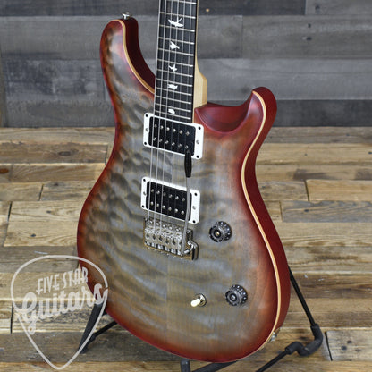 PRS Wood Library CE-24 Satin Quilt Top - Faded Gray Black Cherry Burst