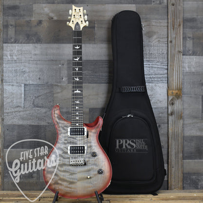 PRS Wood Library CE-24 Satin Quilt Top - Faded Gray Black Cherry Burst