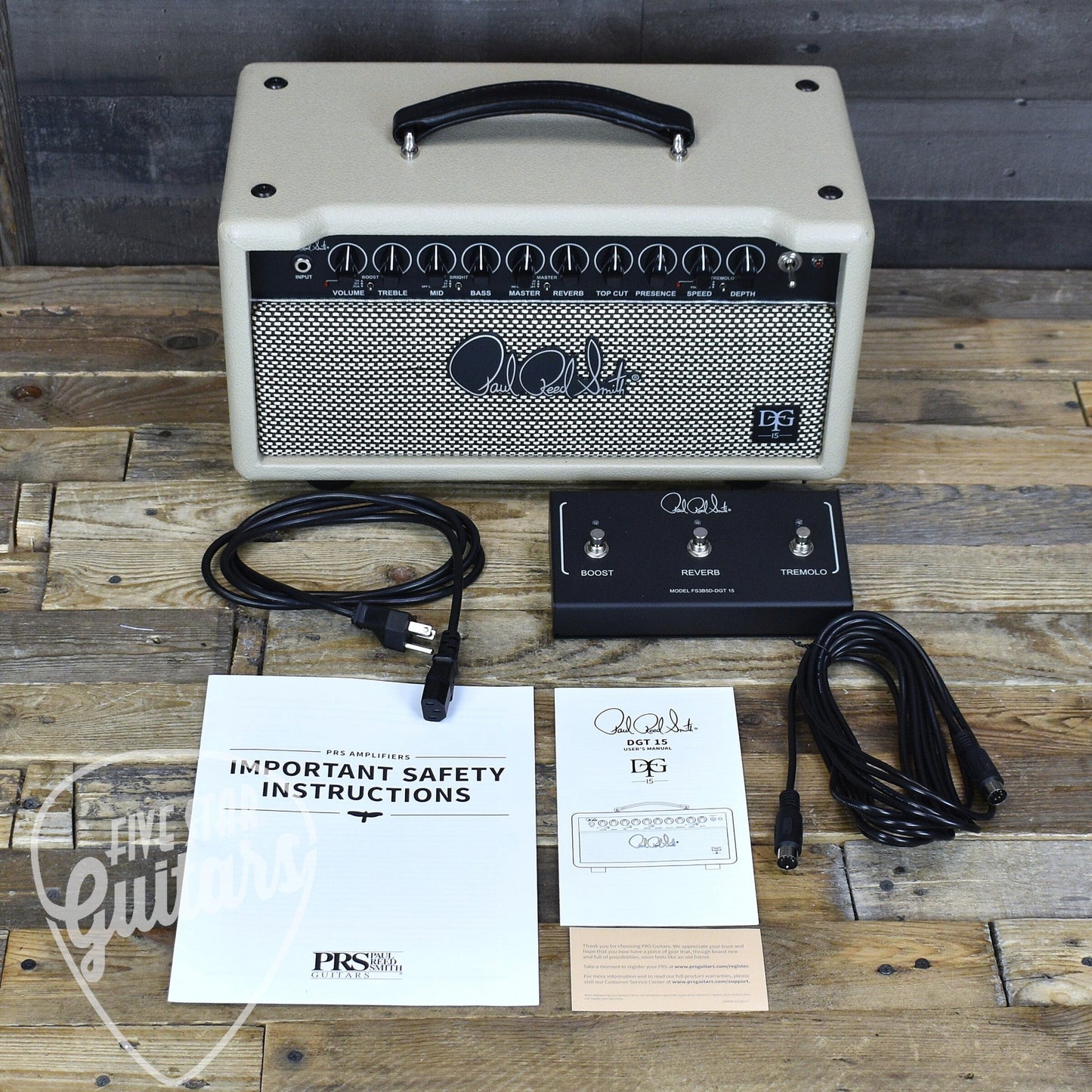 PRS DGT 15 David Grissom 15-watt Tube Head - Blonde Tolex