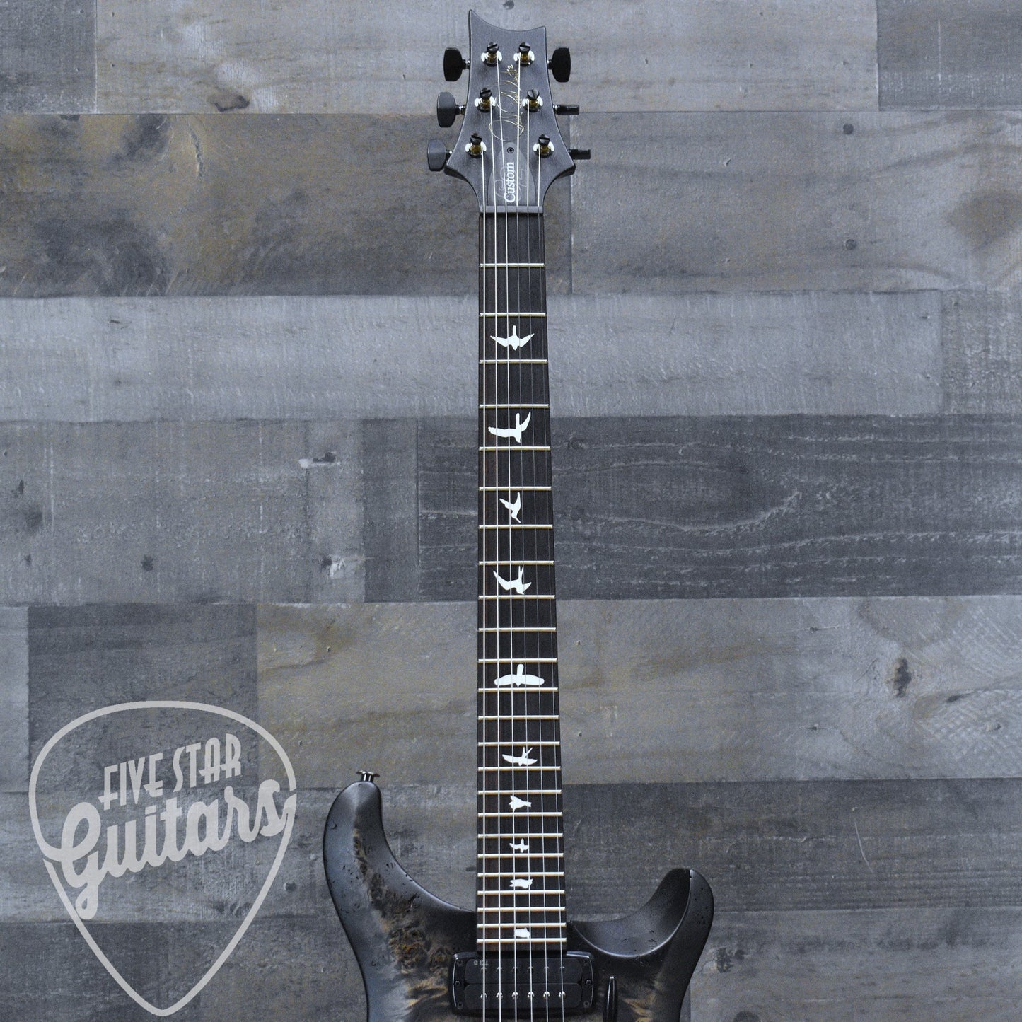 PRS PRS S2 Custom 24-08 Poplar Burl - Charcoal Burst with Gigbag