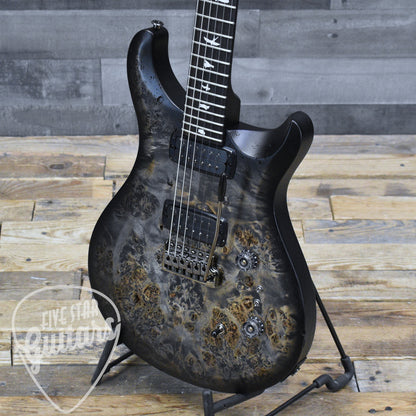 PRS PRS S2 Custom 24-08 Poplar Burl - Charcoal Burst with Gigbag