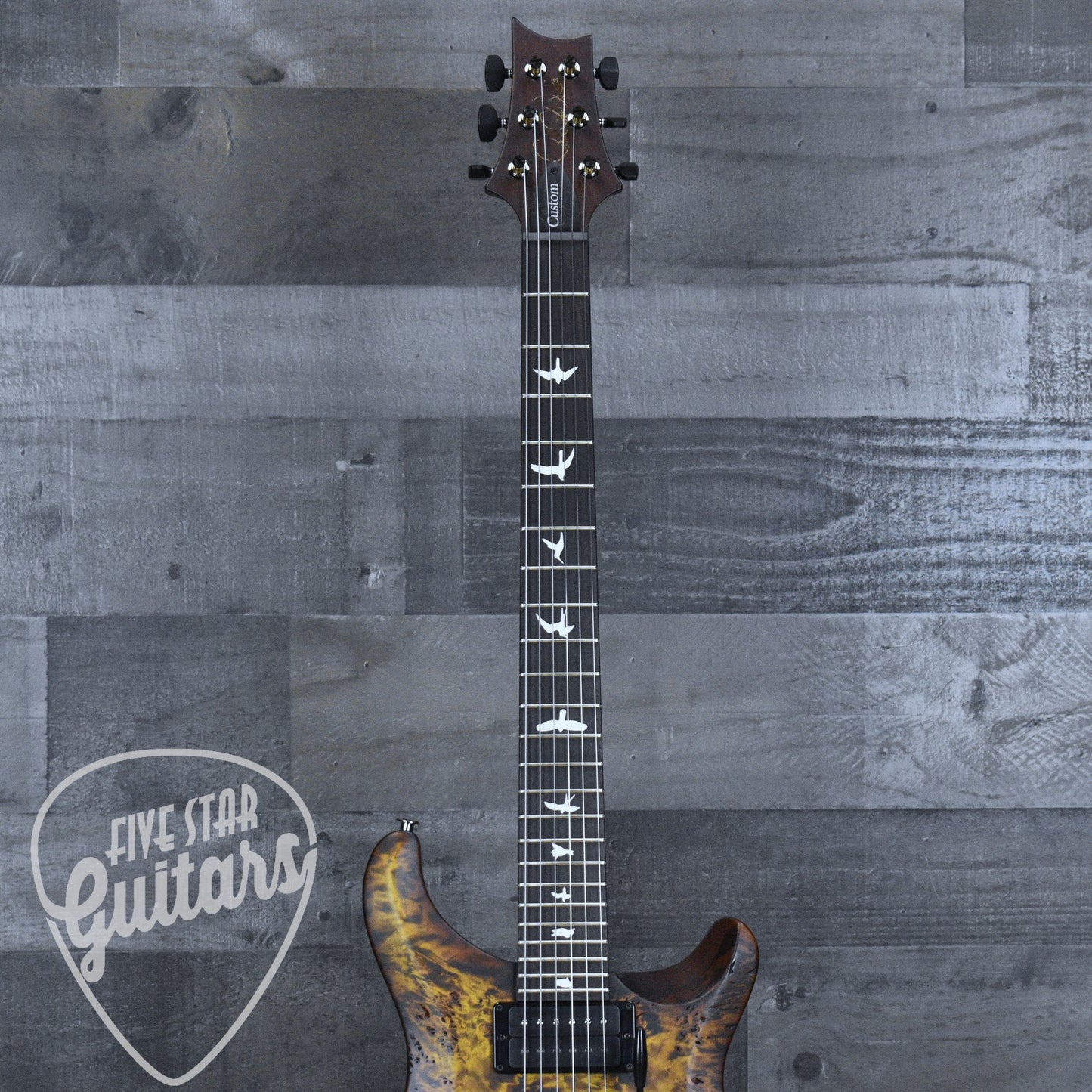 PRS PRS S2 Custom 24 Poplar Burl - Black Gold Burst with Gigbag