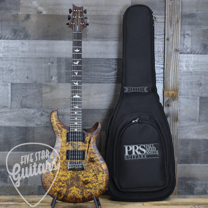 PRS PRS S2 Custom 24 Poplar Burl - Black Gold Burst with Gigbag