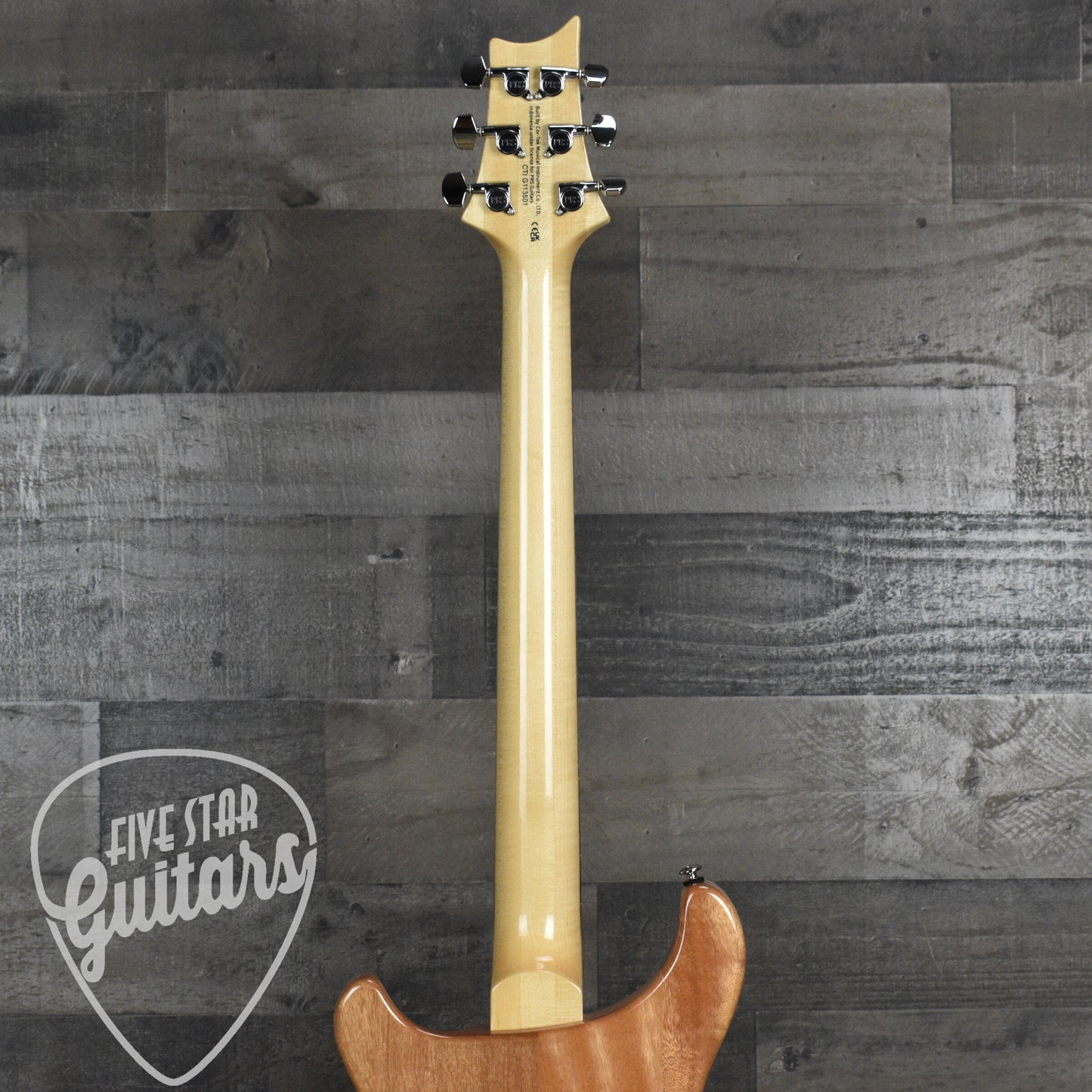 PRS SE "Exotic"  Custom 24 Swamp Ash Burl LN - Lake Blue Natural Back with Gig Bag