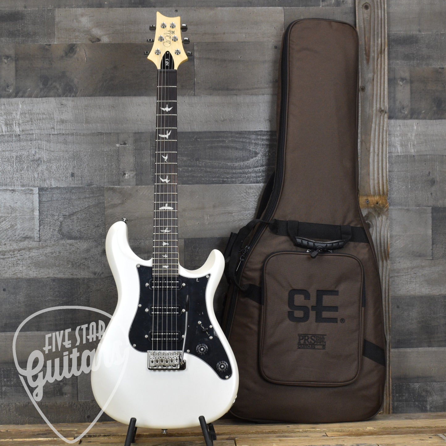 PRS SE NF3 Rosewood Fingerboard - Pearl White with Gig Bag