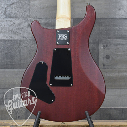 PRS Wood Library CE-24 Satin Quilt Top - Black Cherry with Gigbag
