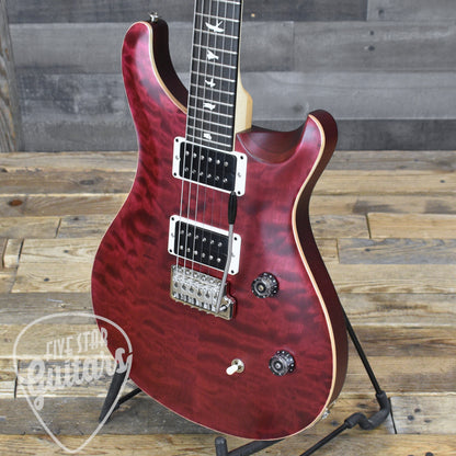 PRS Wood Library CE-24 Satin Quilt Top - Black Cherry with Gigbag