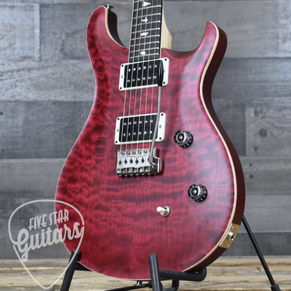 PRS Wood Library CE-24 Satin Quilt Top - Black Cherry with Gigbag