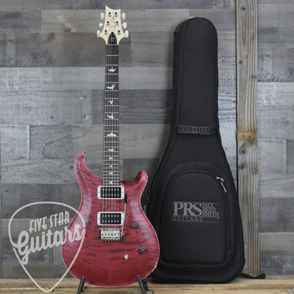 PRS Wood Library CE-24 Satin Quilt Top - Black Cherry with Gigbag