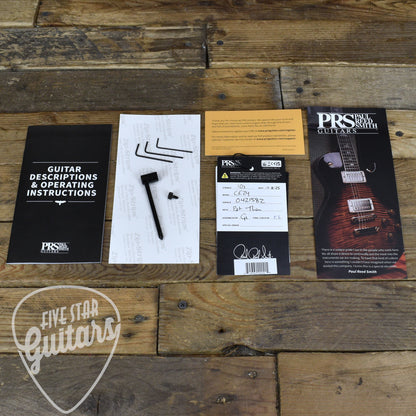 PRS Wood Library CE-24 Satin Quilt Top - Black Cherry with Gigbag