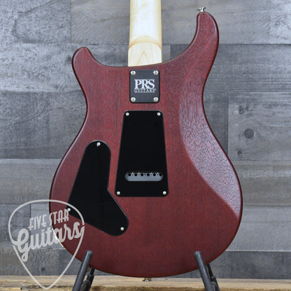 PRS Wood Library CE-24 Satin Quilt Top - Black Cherry with Gigbag