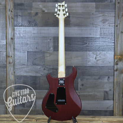 PRS Wood Library CE-24 Satin Quilt Top - Black Cherry with Gigbag