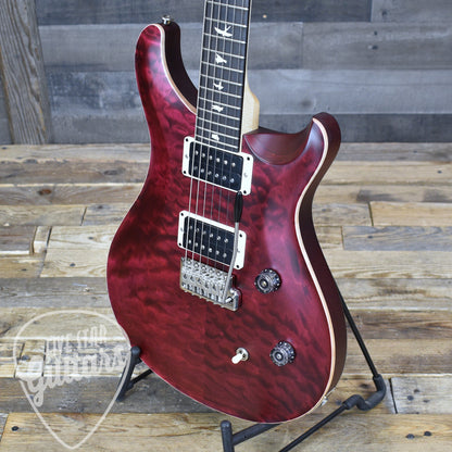 PRS Wood Library CE-24 Satin Quilt Top - Black Cherry with Gigbag