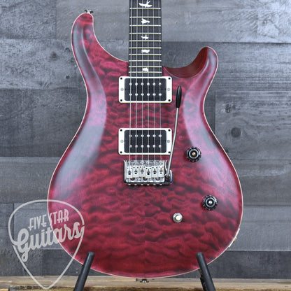 PRS Wood Library CE-24 Satin Quilt Top - Black Cherry with Gigbag