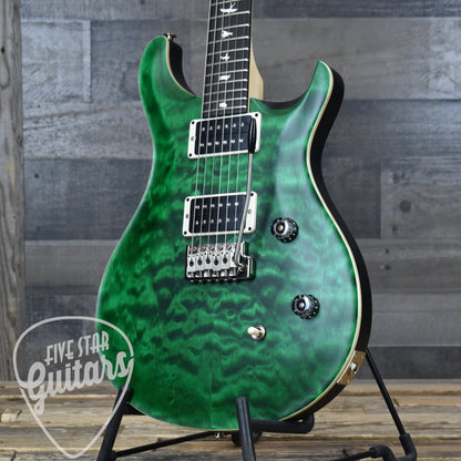 PRS Wood Library CE-24 Satin Quilt Top - Emerald Green with Gigbag