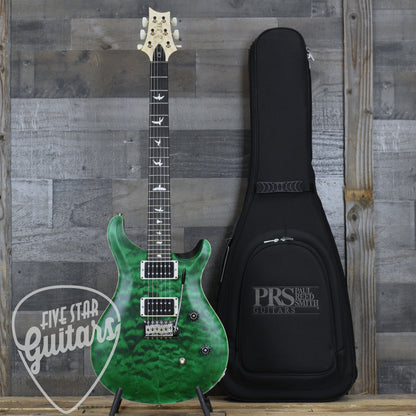PRS Wood Library CE-24 Satin Quilt Top - Emerald Green with Gigbag