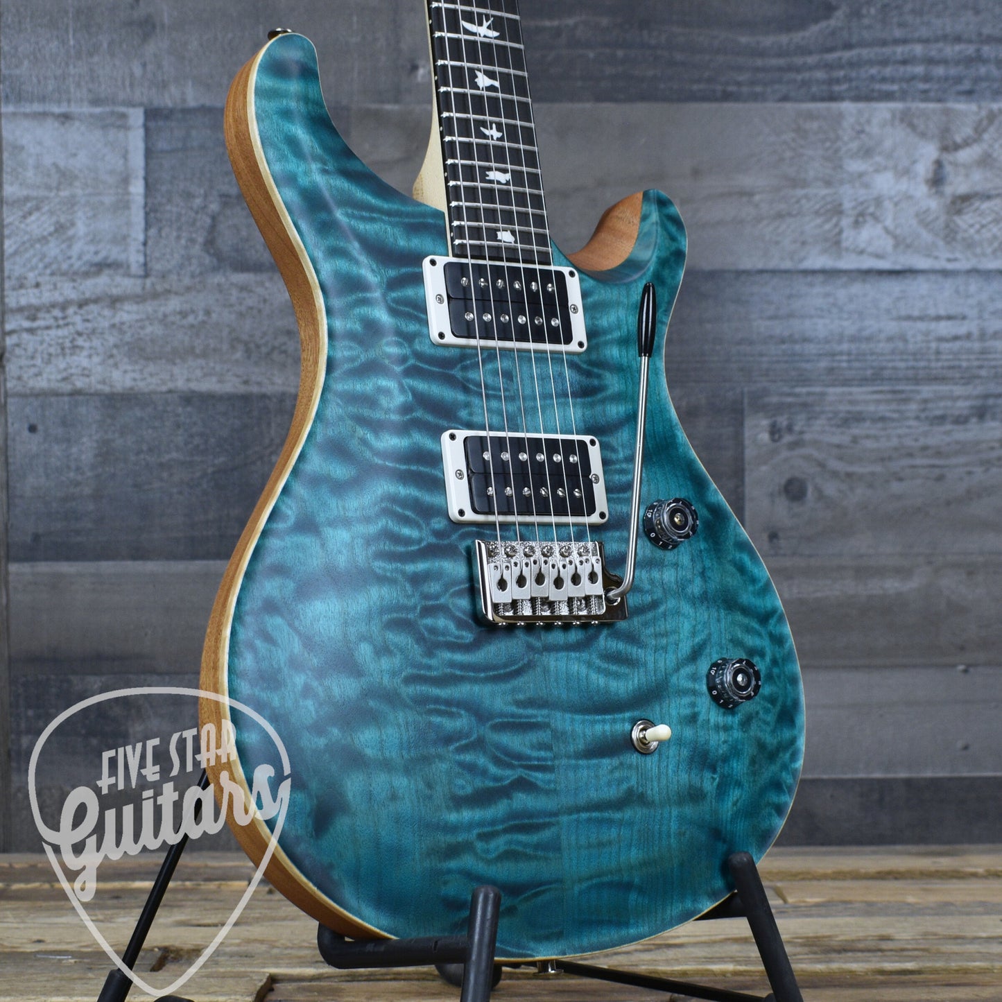 PRS Wood Library CE-24 Satin Quilt Top - Faded Abalone with Gigbag