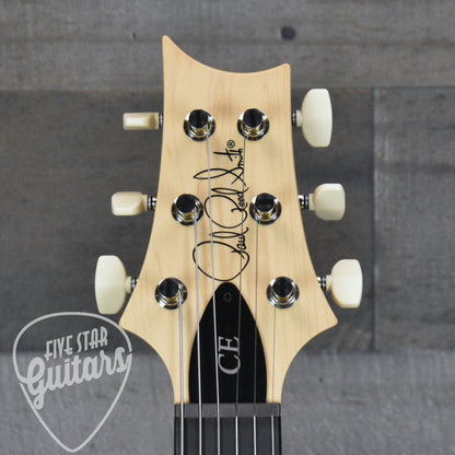 PRS Wood Library CE-24 Satin Quilt Top - Faded Gray Black Green Burst with Gigbag