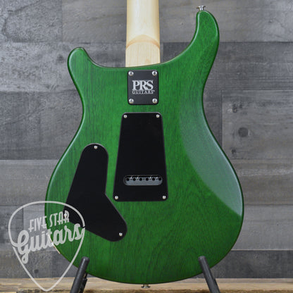 PRS Wood Library CE-24 Satin Quilt Top - Faded Gray Black Green Burst with Gigbag