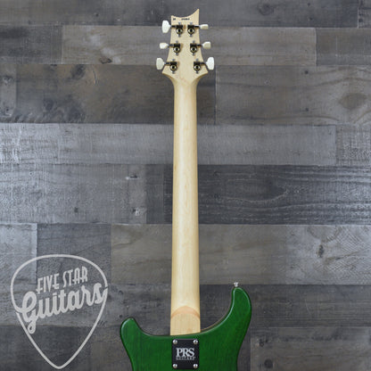 PRS Wood Library CE-24 Satin Quilt Top - Faded Gray Black Green Burst with Gigbag