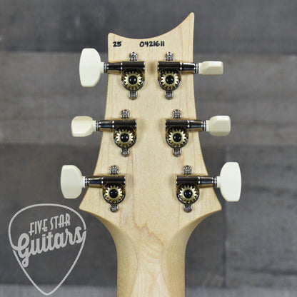 PRS Wood Library CE-24 Satin Quilt Top - Faded Gray Black Green Burst with Gigbag