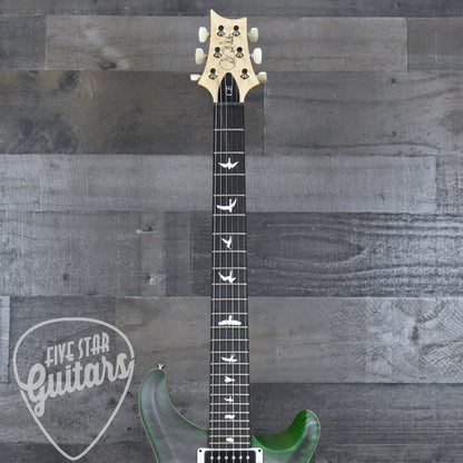 PRS Wood Library CE-24 Satin Quilt Top - Faded Gray Black Green Burst with Gigbag