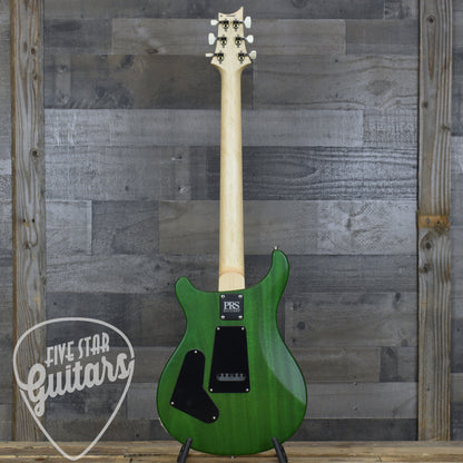 PRS Wood Library CE-24 Satin Quilt Top - Faded Gray Black Green Burst with Gigbag