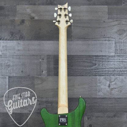 PRS Wood Library CE-24 Satin Quilt Top - Faded Gray Black Green Burst with Gigbag