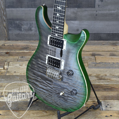 PRS Wood Library CE-24 Satin Quilt Top - Faded Gray Black Green Burst with Gigbag