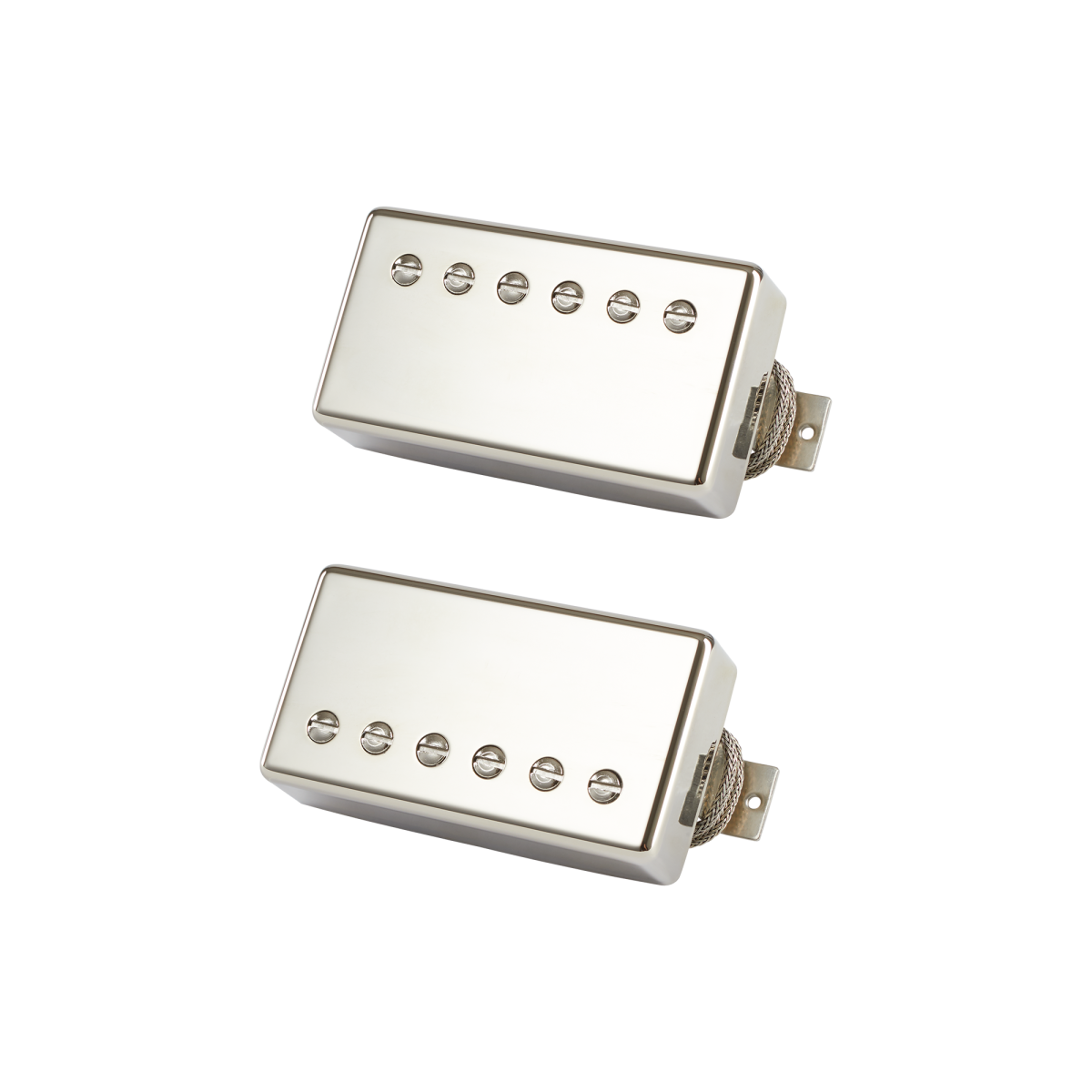 Gibson '57 Classic / '57 Classic Plus Set (Double Black Nickel Covers 2-conductor Potted Alnico 2)