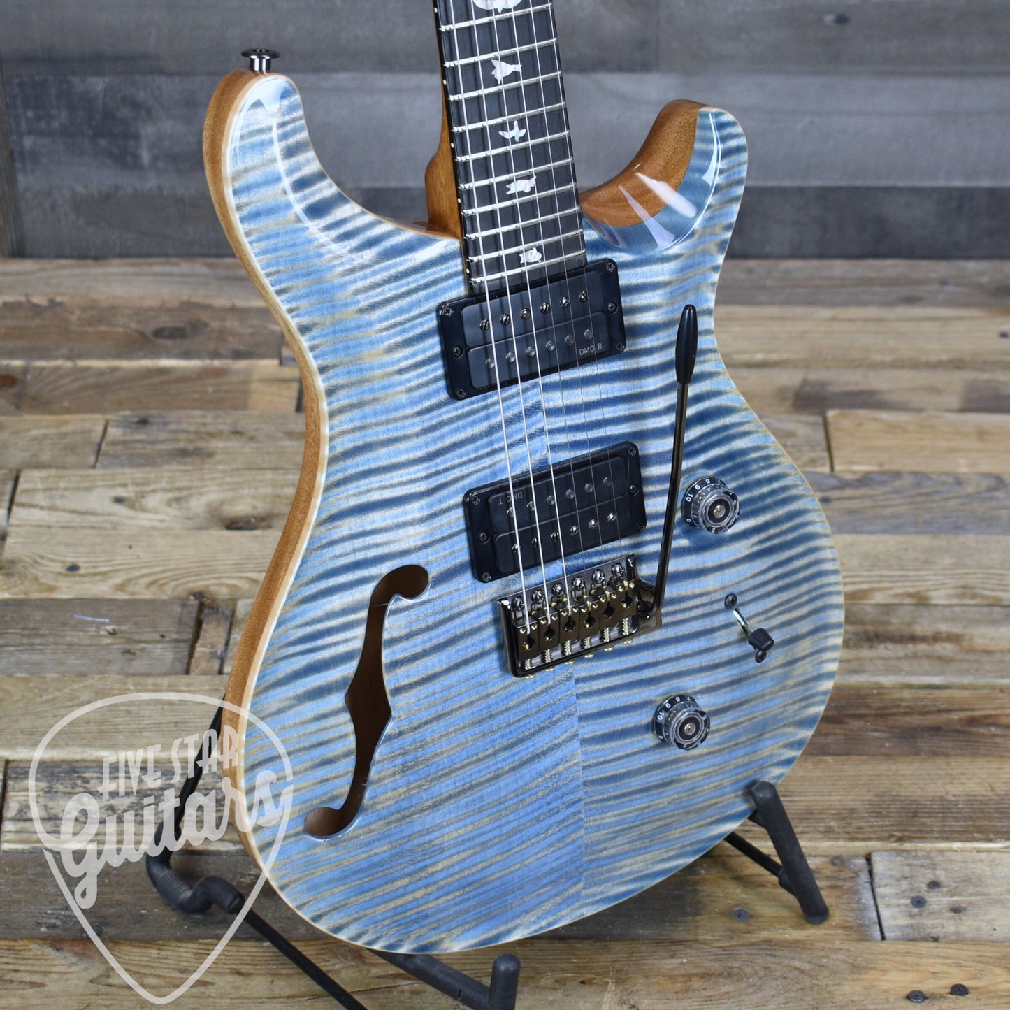 Paul Reed Smith Custom 24 Semi Hollow - Faded Indigo with Hardshell Case