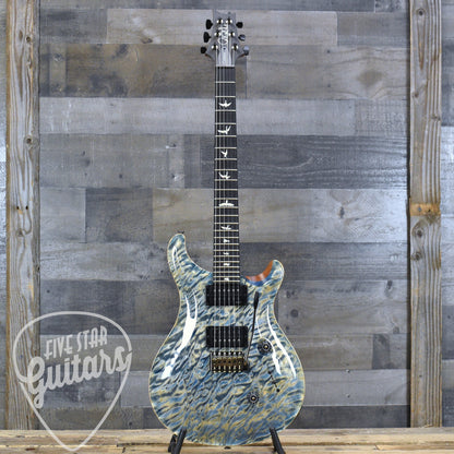 Paul Reed Smith Custom 24 Quilt Artist Top Awabi Birds - Faded indigo with Hardshell Case