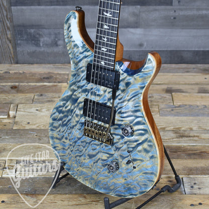 Paul Reed Smith Custom 24 Quilt Artist Top Awabi Birds - Faded indigo with Hardshell Case