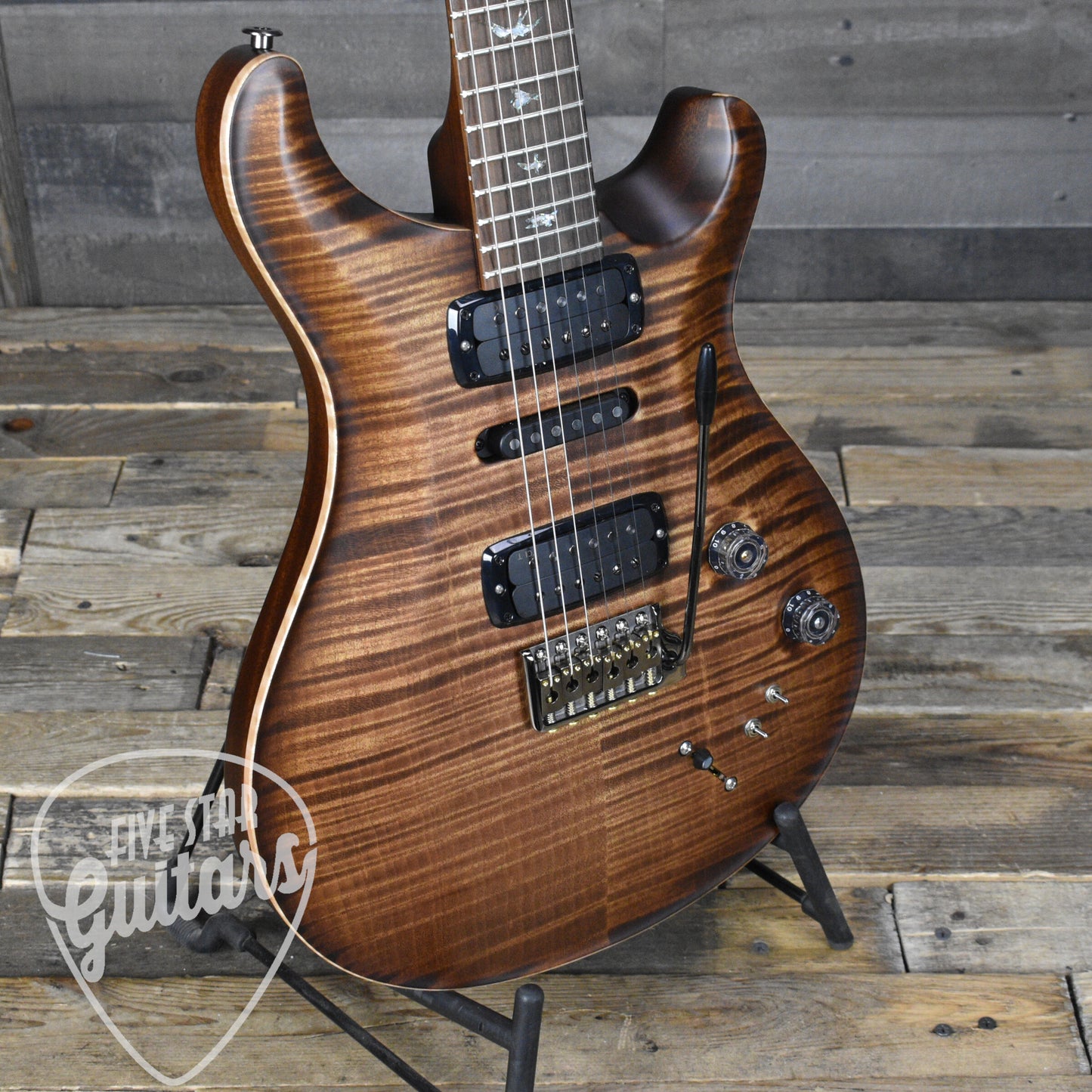Paul Reed Smith Modern Eagle V - Wood Library - Copperhead Burst with Brazilian Rosewood Fretboard and Hard Shell Case