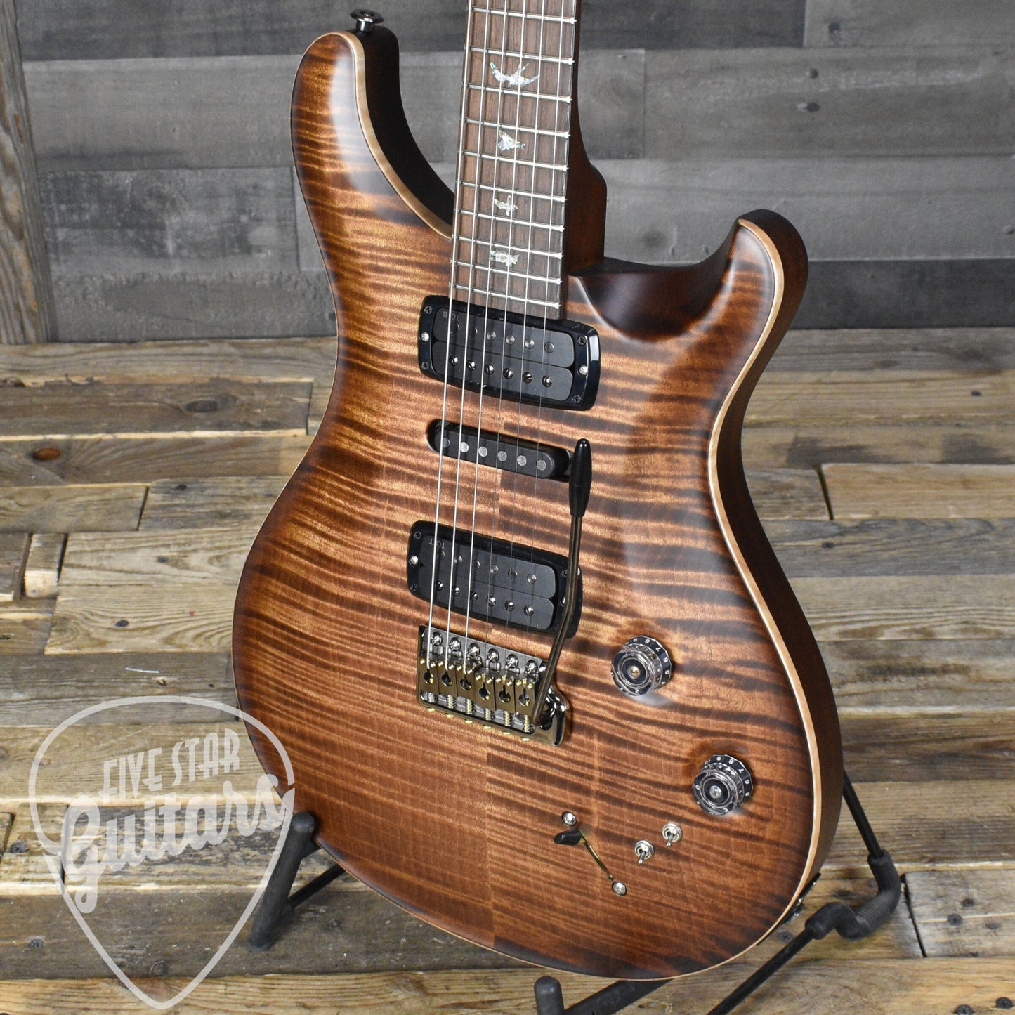 Paul Reed Smith Modern Eagle V - Wood Library - Copperhead Burst with Brazilian Rosewood Fretboard and Hard Shell Case