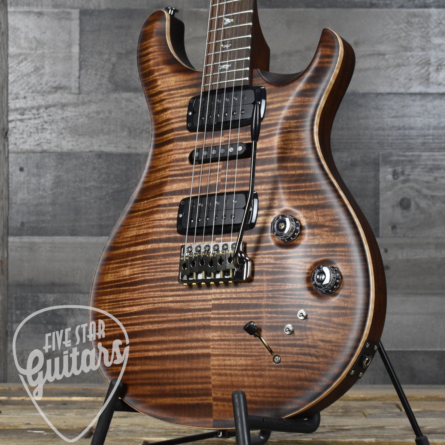 Paul Reed Smith Modern Eagle V - Wood Library - Copperhead Burst with Brazilian Rosewood Fretboard and Hard Shell Case