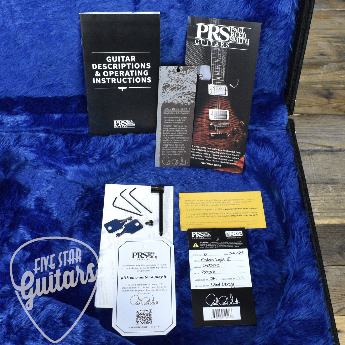Paul Reed Smith Modern Eagle V - Wood Library - Copperhead Burst with Brazilian Rosewood Fretboard and Hard Shell Case