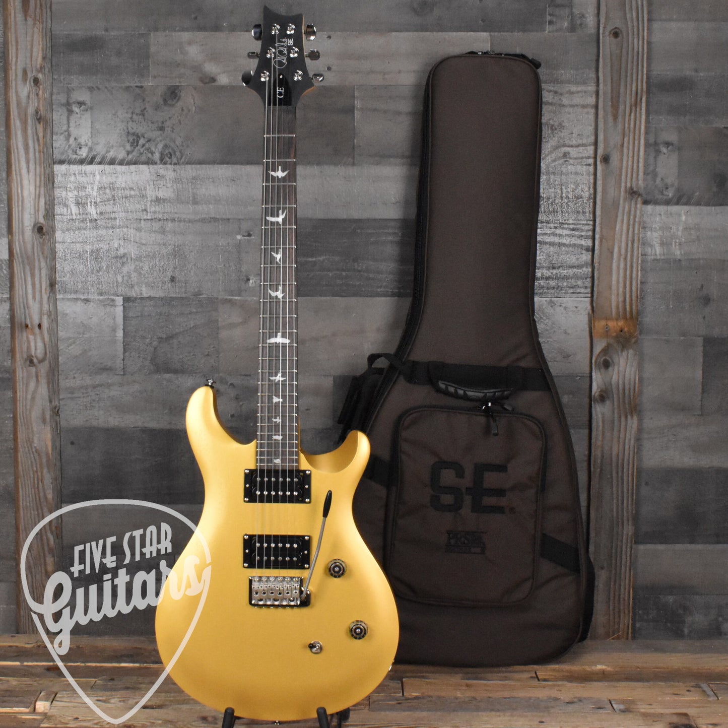 Paul Reed Smith SE CE24 Standard Satin  - Metallic Gold with Gig Bag