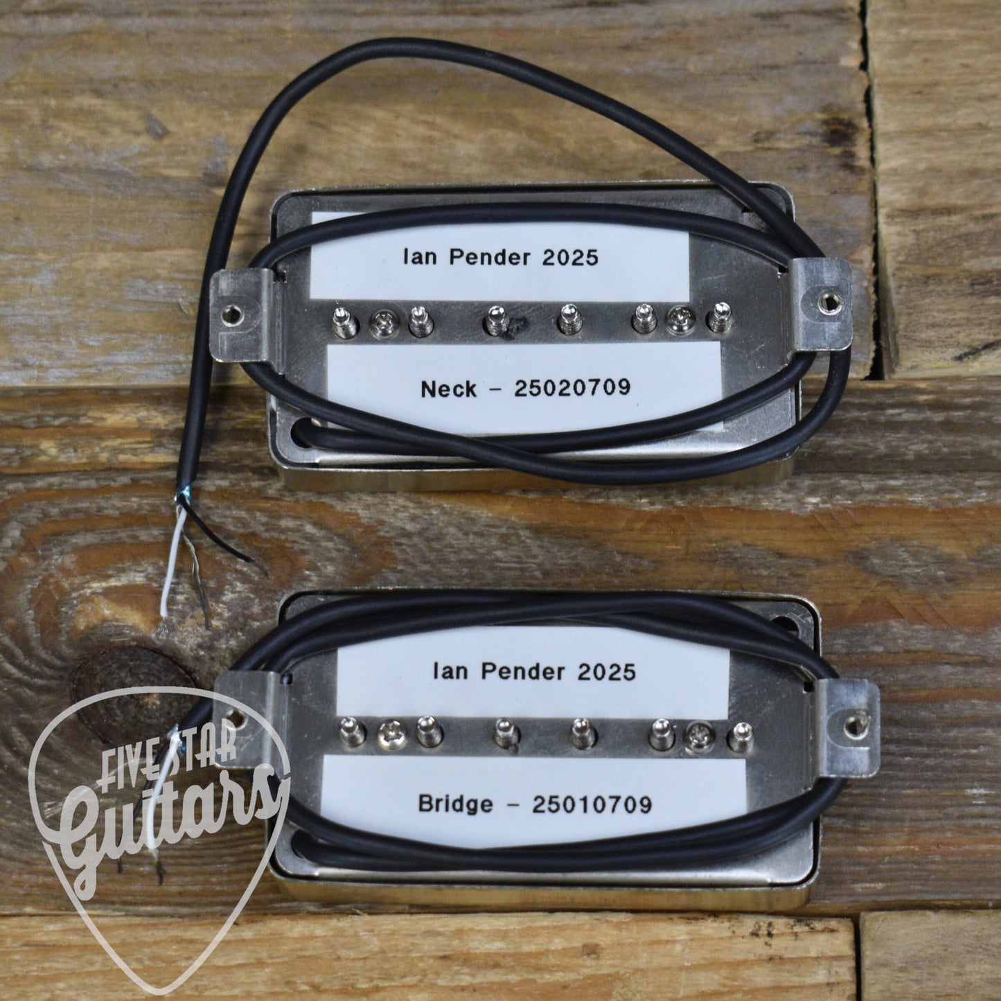 Pender Alnico V Humbucker-Sized P90 Set - Raw Nickel