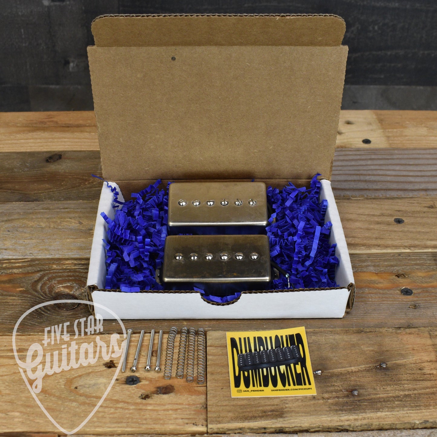 Pender Alnico V Humbucker-Sized P90 Set - Raw Nickel