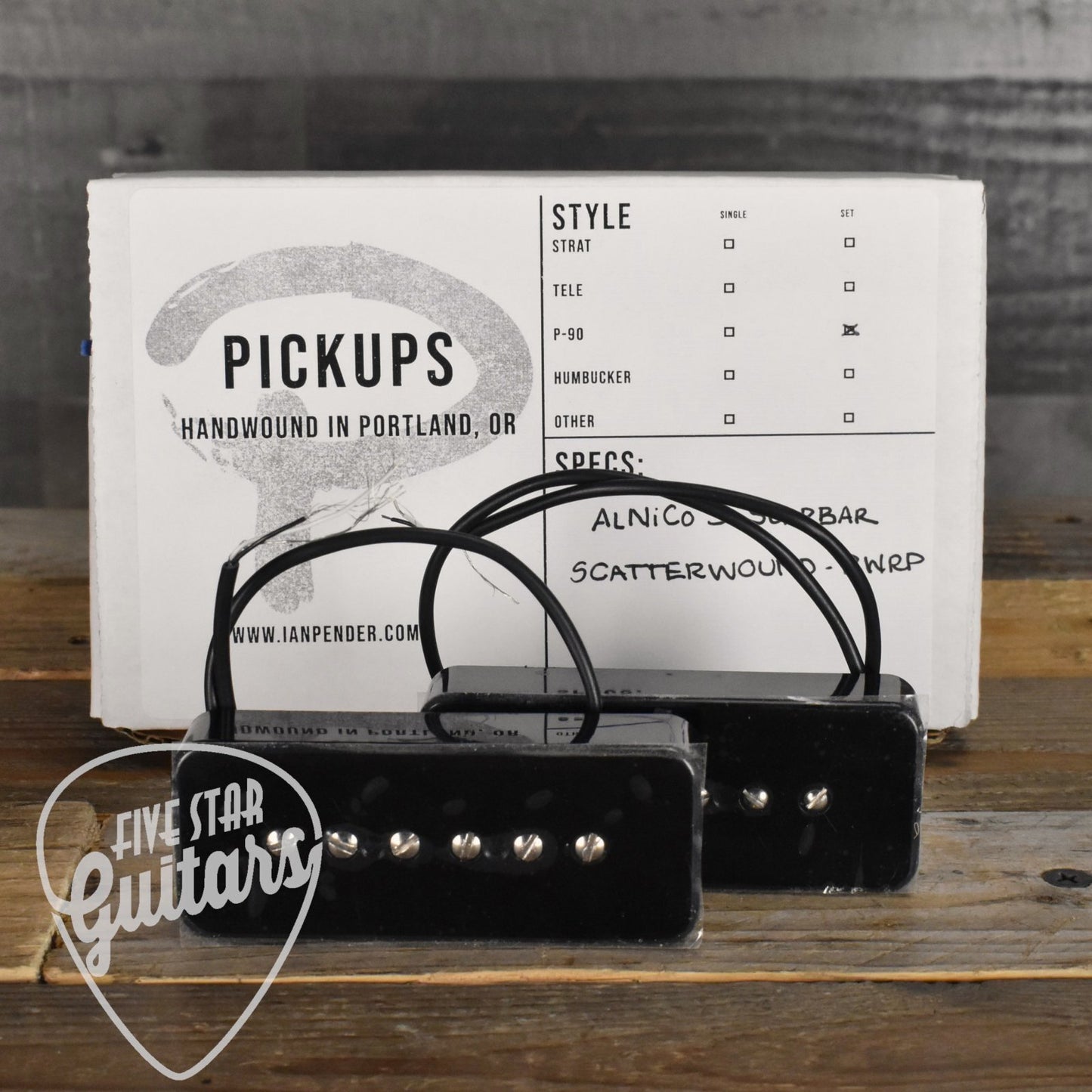 Pender Alnico V Soapbar P90 Set