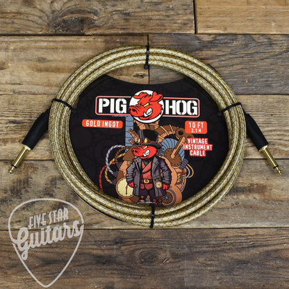 Pig Hog "Gold Ingot" Instrument Cable - 10ft