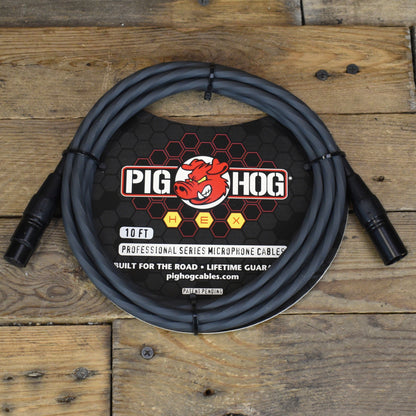 Pig Hog Hex Series Mic Cable, 10ft - Grey