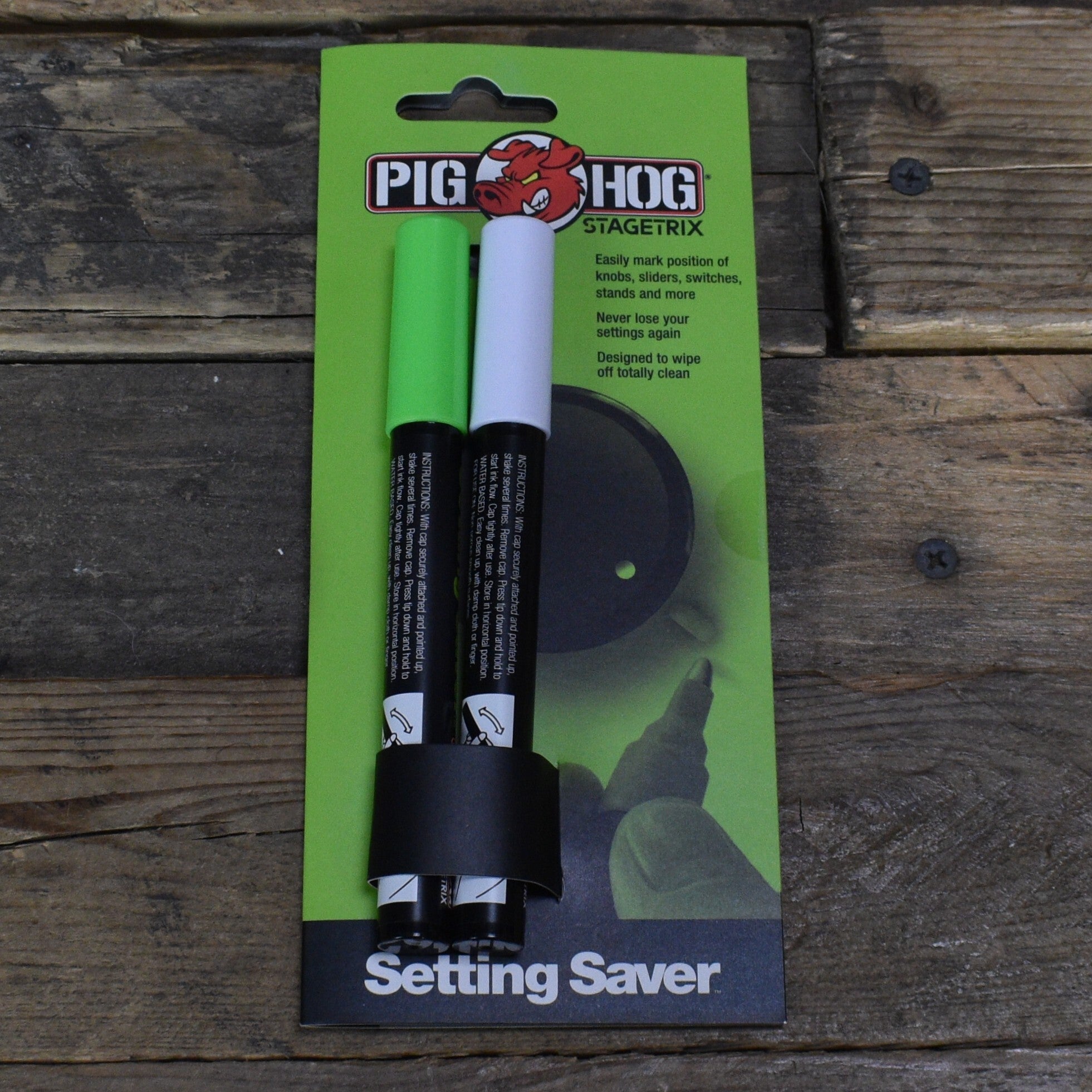 Pig Hog Stage Trix Setting Saver Marker 2 Pack – Five Star Guitars