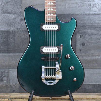 Powers Electric A-Type CamTail PF42 - Chroma Borealis with with Custom Leather Soft Shell Case
