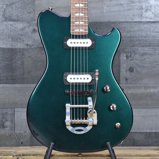 Powers Electric A-Type CamTail PF42 - Chroma Borealis with with Custom Leather Soft Shell Case