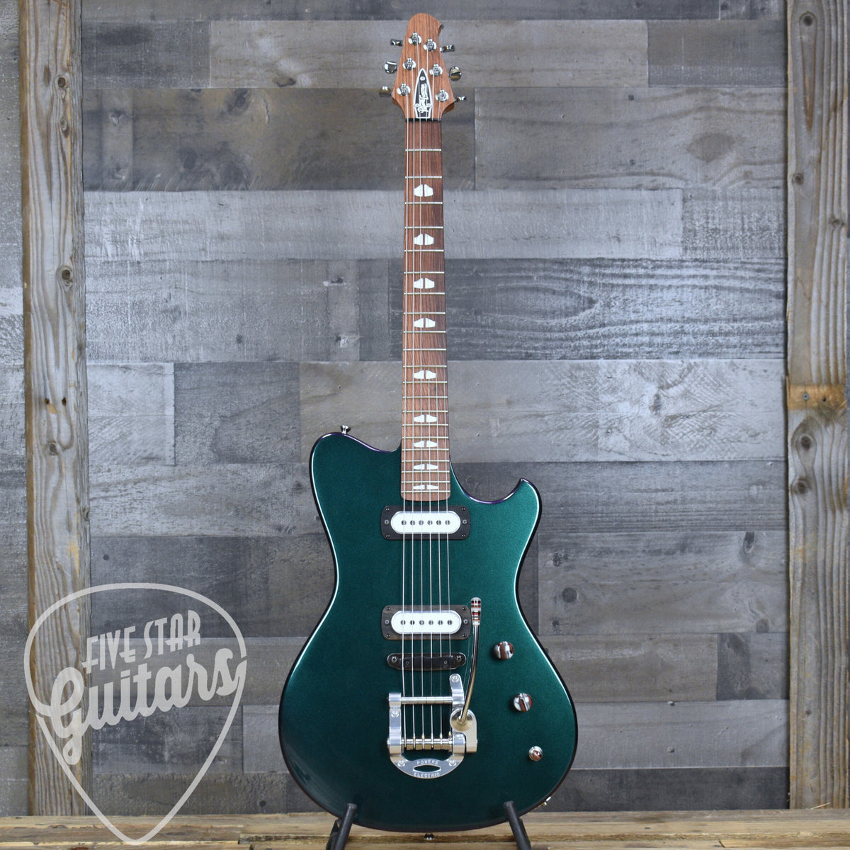 Powers Electric A-Type CamTail PF42 - Chroma Borealis with with Custom Leather Soft Shell Case