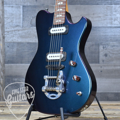 Powers Electric A-Type CamTail PF42 - Chroma Borealis with with Custom Leather Soft Shell Case