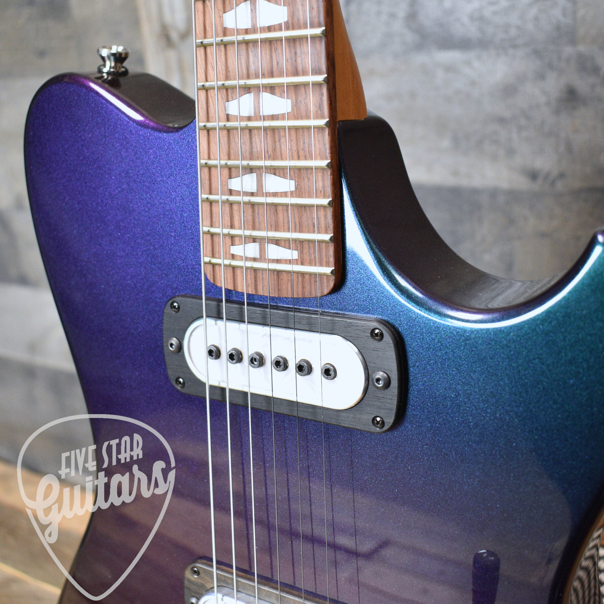 Powers Electric A-Type CamTail PF42 - Chroma Borealis with with Custom Leather Soft Shell Case