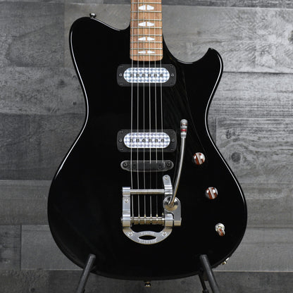 Powers Electric A Type - Jet Black - CamTail with Powers Electric Gigbag